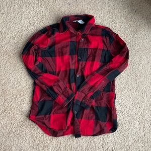 Red and black long sleeve flannel